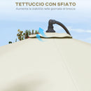 Telo per Ombrellone da Ø295 cm 8 Stecche Palo Centrale o Laterale Resistente all'Acqua Crema  