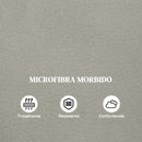 Poltrona Reclinabile 140°  con Poggiapiedi 84x91x102 cm in Microfibra Grigio  