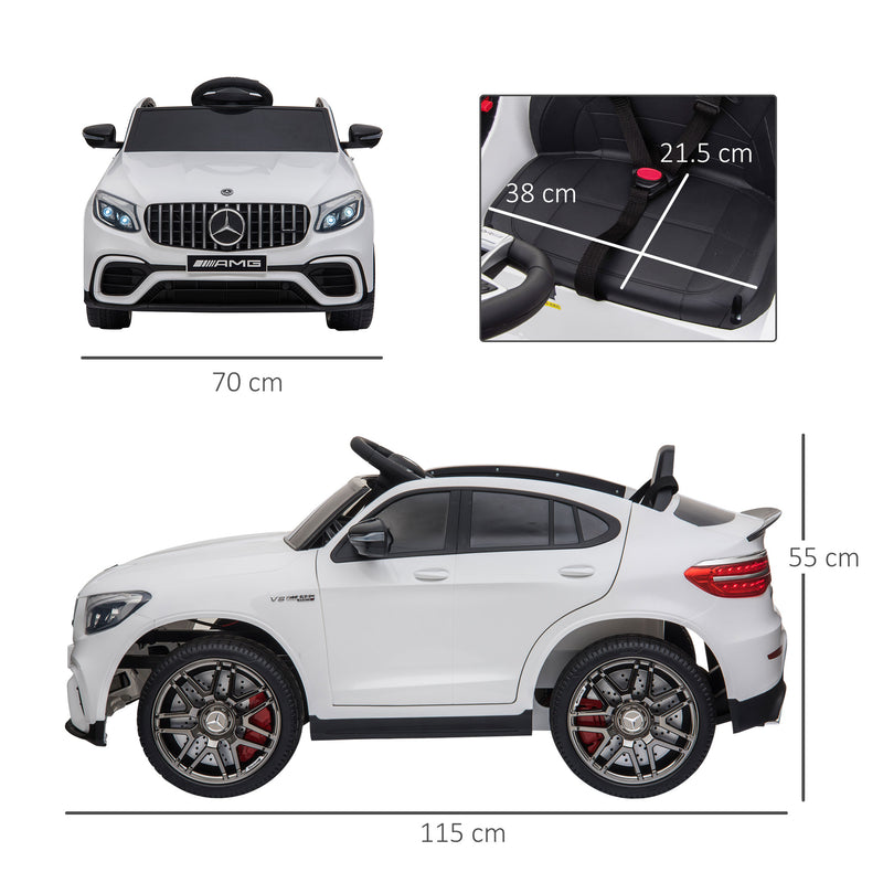 Macchina Elettrica per Bambini 12V con Licenza Mercedes GLA 45 AMG Bianca