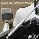 Baule Cassapanca da Esterno 122,4x62x64,5 cm Capacità da 366L in Plastica Nero  