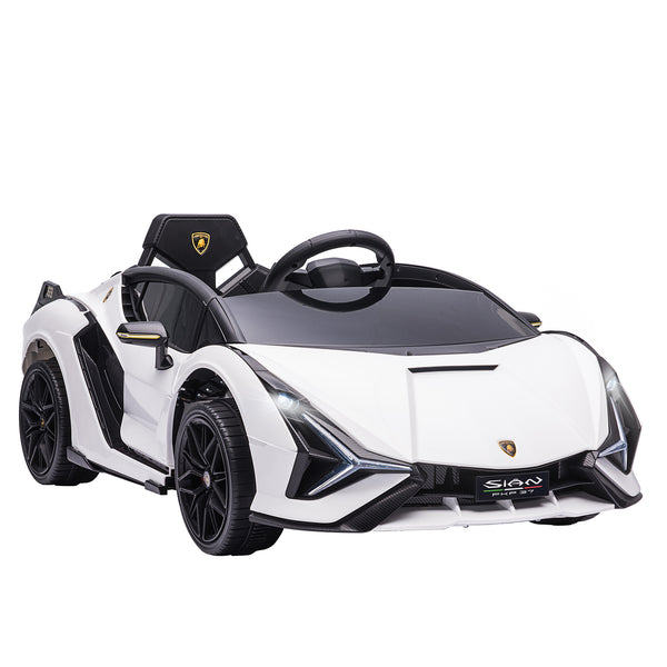 prezzo Macchina Elettrica per Bambini 12V con Licenza Lamborghini Sian FKP 37 Bianca
