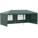 Gazebo da Giardino 585x295x255 cm con Pareti Rimovibili e Finestre Trasparenti Verde   