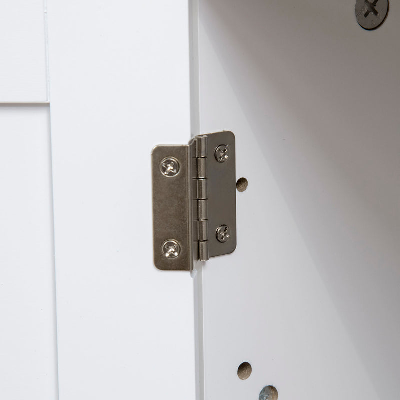 Mobile Lettiera per Gatti a 2 Ante con Divisorio Interno Regolabile 86x48x52 cm Bianco  