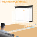 Telo Proiettore 89"" Regolabile con Telecomando Formato 4:3 171x130 cm Nero
