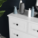 Cassettiera 5 Cassetti 74x40x91 cm in Legno  Bianco