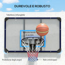 Canestro Basket da Esterno Tabellone Infrangibile da Muro 113x61x73 cm   