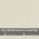 Telo di Ricambio per Pergola da Giardino 2.5x3 m con 8 Fori di Drenaggio 297x243 cm in Poliestere Beige