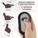 Poltrona Alzapersona Reclinabile con Poggiapiedi e Telecomando 76x90x105 cm Marrone  