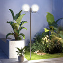 Lampione da Giardino con Paralumi a forma Sferica 63x25x210 cm in Acciaio Inox e Acrilico Argento