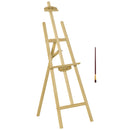 Cavalletto Treppiede da Pittura 51,5x71,5x134,5 cm in Legno di Pino Naturale   