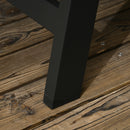 Lettino Prendisole da Giardino 162x60x90 cm in Rattan e Alluminio Nero e Grigio