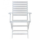 Sedia da Giardino Serena con Braccioli 55x57x91 h cm in Legno Bianco