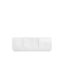 Mobile TV Moderno 3 Ante Jupiter 182x44x63 cm Bianco laccato lucido