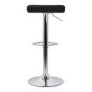 Set 2 Sgabelli 38x40x54/74 cm in Ecopelle con Base Cromata Nero