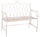 Panchina 2 Posti da Giardino 104x55x95,5 cm in Metallo Ragusa Bianca