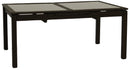 Tavolo da Giardino Rettangolare Allungabile 160/220cm in Polyrattan Adila Noce