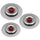 Kit 3 Coperchi Magici Antiodore Ventur Magic Ø27, Ø31, Ø35 cm Cooker in Acciaio Inox Pomello Rosso