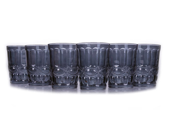 online Set 6 Bicchieri Acqua Nobilis in Vetro VdE Tivoli 1996 Grigio Fumè