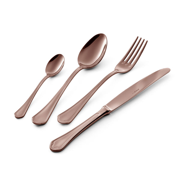 Servizio Set di Posate 24 Pezzi in Acciaio 18/10 PVD Eme Domus Chocolate sconto