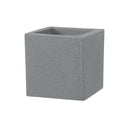Vaso Quadrato Indoor e Outdoor Tera Schio Cubo Smoke 50x50 cm in Plastica Grigio 