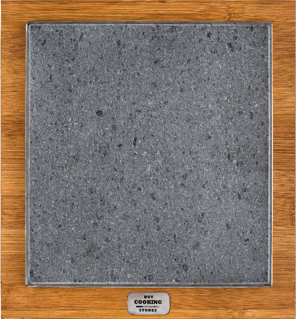 online Pietra Lavica 20x20 cm con Supporto in Legno di Bamboo Basic