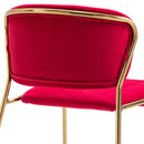Set 4 Sedie in Metallo e Poliestere  Rosse