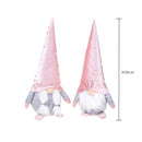 Set di 2 Elfi con Stelline H38 cm in Tessuto Rosa