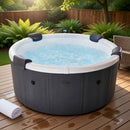 Vasca Idromassaggio Spa Denver Smontabile Trasportabile con Wifi per 6 Persone 182x182x70 cm in Materiale Plastico Grigio