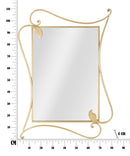 Specchio Petal 80x4x110 cm in Ferro e MDF Oro