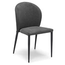 Set 2 sedie Imbottite 45x58x86,5 cm In Tessuto Enjoy Lux  Ghibli Grigio Chiaro