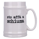 Boccale di Birra Ø8x13 cm in New Bone China VdE Tivoli 1996 Spqr bianco