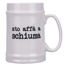 Boccale di Birra Ø8x13 cm in New Bone China VdE Tivoli 1996 Spqr bianco