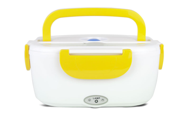 Scaldavivande Elettrico 24x17x10 cm 40W 2 scompartimenti interni con cucchiaio Giallo