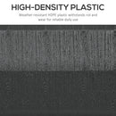Base per Ombrellone da Giardino 3.5 m con Maniglie 49x49x36,5 cm in HDPE e Acciaio Nero