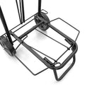 Carrello Trolley Spesa Portapacchi 40,5x48x97 cm in Acciaio Nero      
