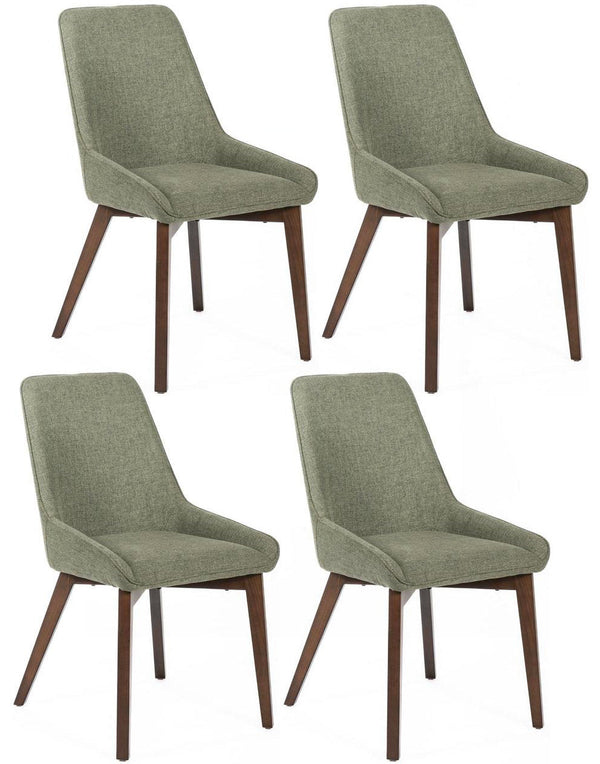 sconto Set 4 Sedie 62x49,5xH87 cm in Tessuto Vera Verde