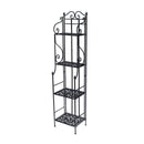 Scaffale per Piante in Metallo 4 Piani 35x29H158cm Jessica Nero
