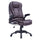 Sedia Poltrona Massaggiante da Ufficio 62x68x121 cm con Riscaldamento in Similpelle Marrone
