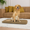 Maxi Cuscino Imbottito e Trapuntato per Cani Gatti in Microfibra Nocciola