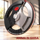 Set di Dischi Pesi 2x15 kg Ø34x5 cm con Foro 5 cm e 3 Impugnature in Acciaio e Plastica Nero      