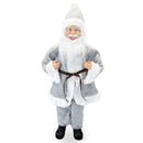 Pupazzo Babbo Natale H50 cm con Minilucciole Grigio