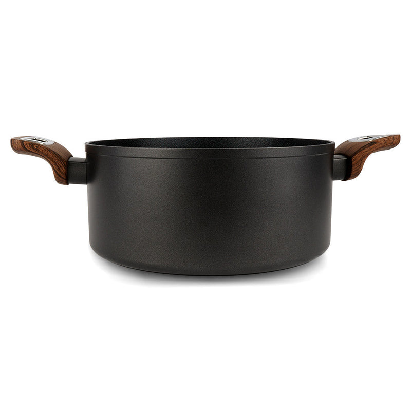 Casseruola Ø 24cm Antiaderente Induzione Silex Elegance Wood Nero