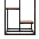 Scaffale per Piante a 4 Livelli 40x40x75,5 cm in Acciaio e Legno Marrone e Nero