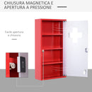 Armadietto per Medicinali Rosso 60x30x12 cm 