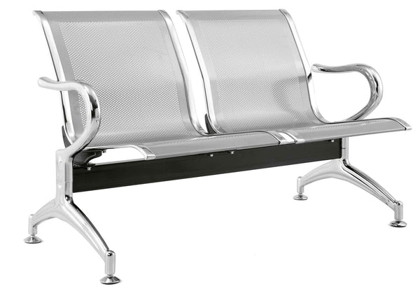 prezzo Panca per Sala Attesa 2 Posti in Acciaio da Ufficio Argento