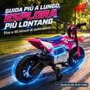Moto Elettrica per Bambini 3+ Anni Licenza Honda CRF 450R 104x55x67 cm 12 V con Batteria al Litio e Sospensioni in ABS Rosa      