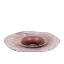 Ciotola Decorativa Ø 40 cm in Vetro Bianco Malva