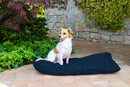 Cuscino Imbottito per Cani e Gatti 60x100 cm in Microfibra Chunky Blu Scuro