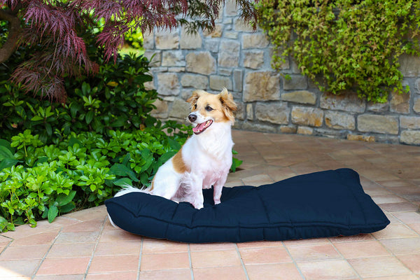 online Cuscino Imbottito per Cani e Gatti 60x100 cm in Microfibra Chunky Blu Scuro