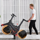 Cyclette Magnetica con Display LCD in Acciaio e ABS Nera